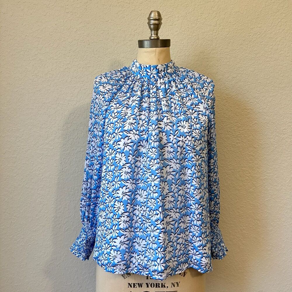 LILLY PULITZER Ellielynn Top in Lunar Blue Palm Beach Petals